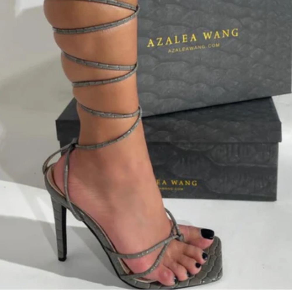 🌸AZALEA WANG 🌸 Marquez Greycroc Stiletto Sandal Size: 6